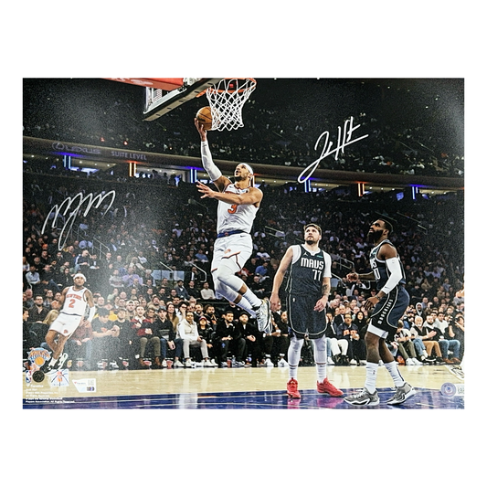 Josh Hart & Miles Deuce McBride Autographed New York Knicks 16x20 Beckett & Fanatics