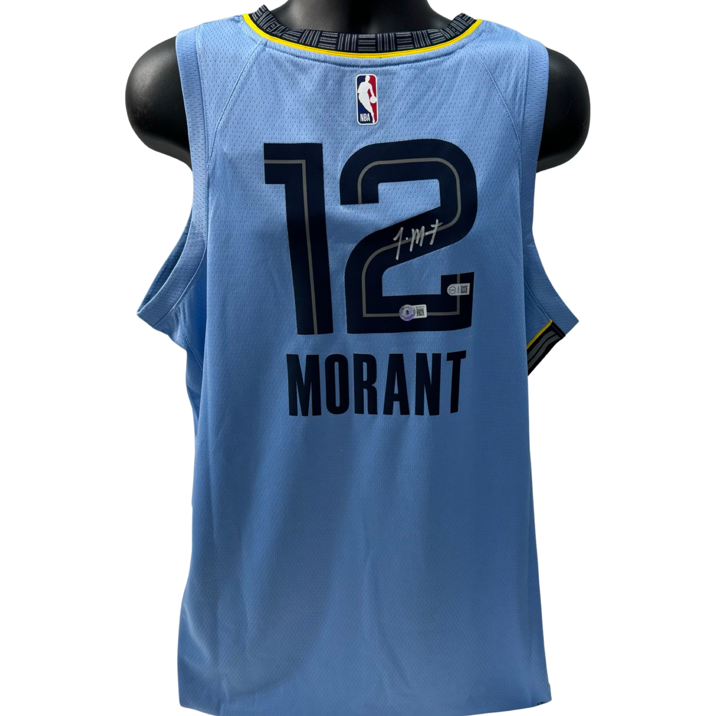 Ja Morant Autographed Memphis Grizzlies Blue Nike Jersey Beckett