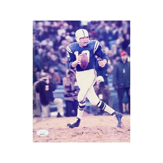 Johnny Unitas Autographed Baltimore Colts 8x10 JSA
