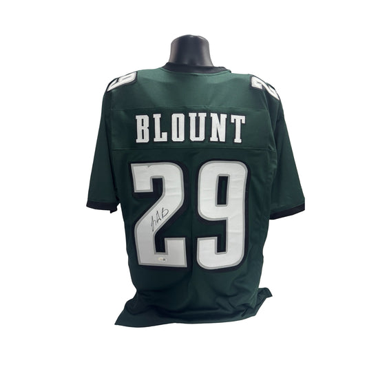 LeGarrett Blount Autographed Philadelphia Eagles Green Jersey JSA