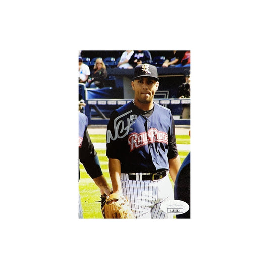 Nestor Cortes Autographed New York Yankees Scranton Rail Riders AAA 4x6 JSA