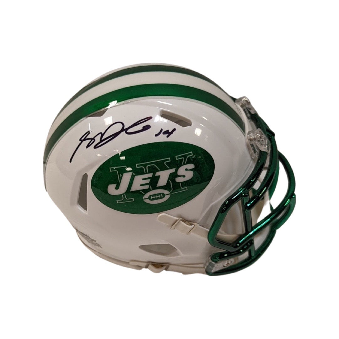 Sam Darnold Autographed New York Jets Ice Mini Helmet Beckett