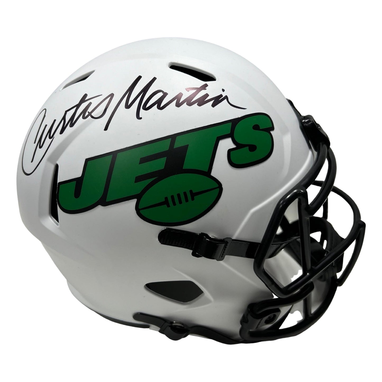 Curtis Martin Autographed New York Jets Lunar Eclipse Replica Helmet PSA