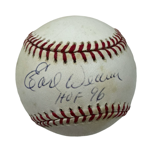 Earl Weaver Autographed Baltimore Orioles Official American League Baseball HOF 96 Inscription JSA