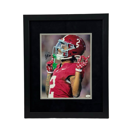 Ryan Williams Autographed Alabama Crimson Pointing Up 11x14 JSA - Framed