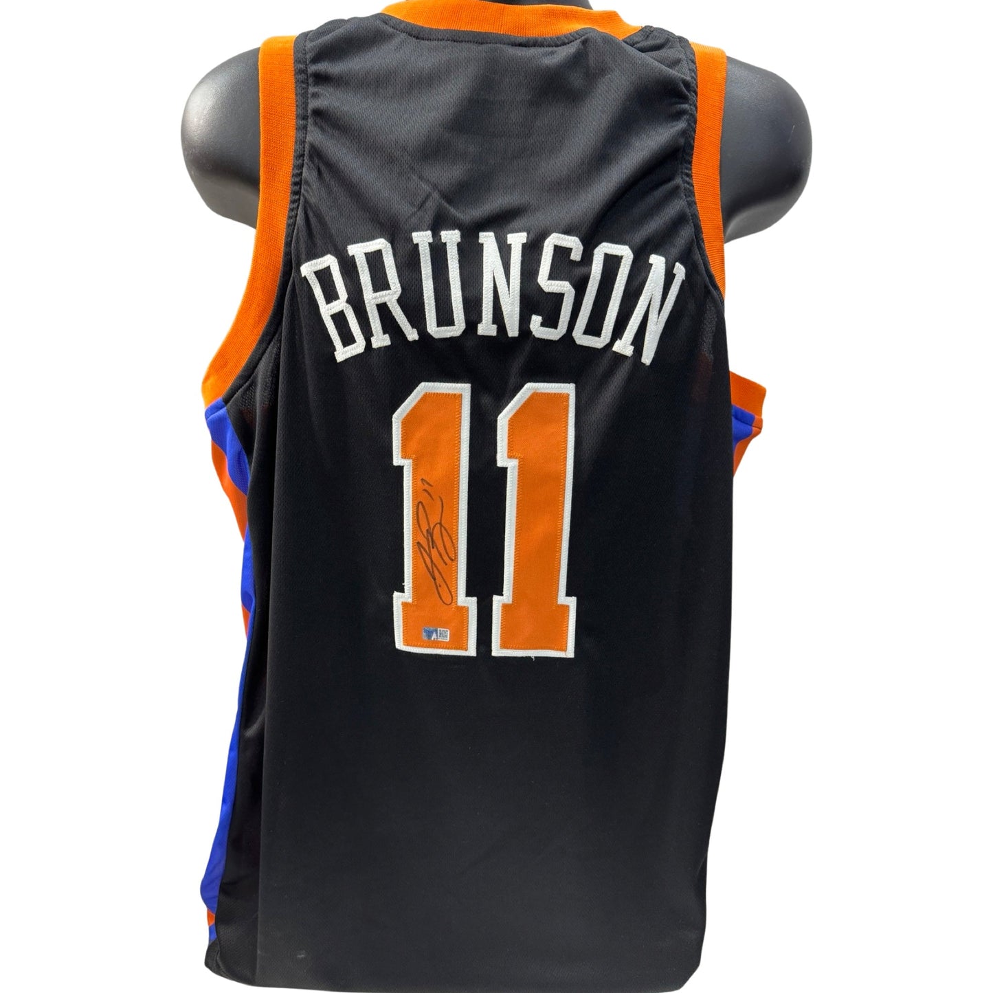 Jalen Brunson Autographed New York Knicks Black City Edition Jersey Steiner CX