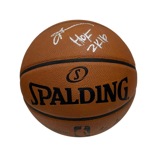 Allen Iverson Autographed Philadelphia 76’ers Spalding Official Game Basketball HOF 2K16 Inscription JSA