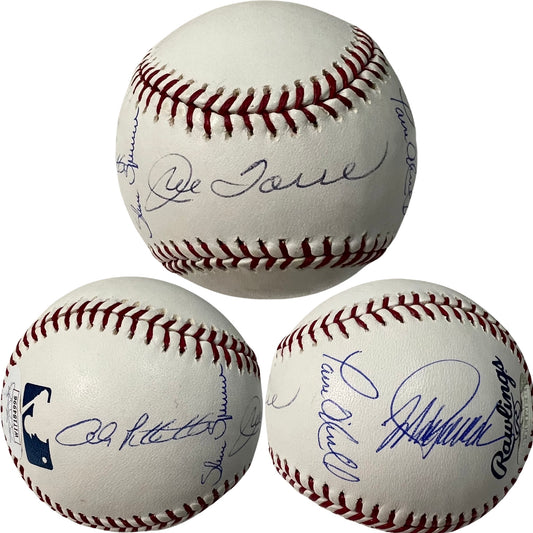 Joe Torre, Andy Pettitte, Jorge Posada, Paul O’Neill & Shane Spencer Autographed New York Yankees OMLB Steiner & JSA