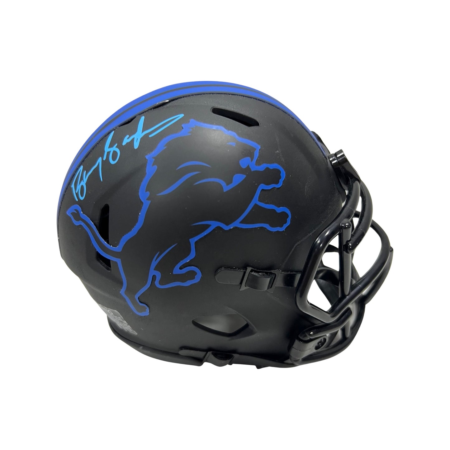 Barry Sanders Autographed Detroit Lions Eclipse Mini Helmet Schwartz