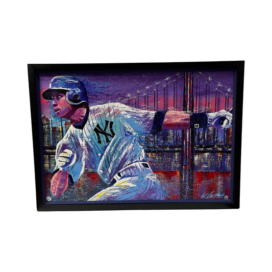 Alex Rodriguez Autographed New York Yankees Framed 30x42 William Lopa Art Canvas LE 3/13 MLB