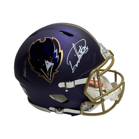 Derrick Henry Autographed Baltimore Ravens Authentic Helmet Beckett