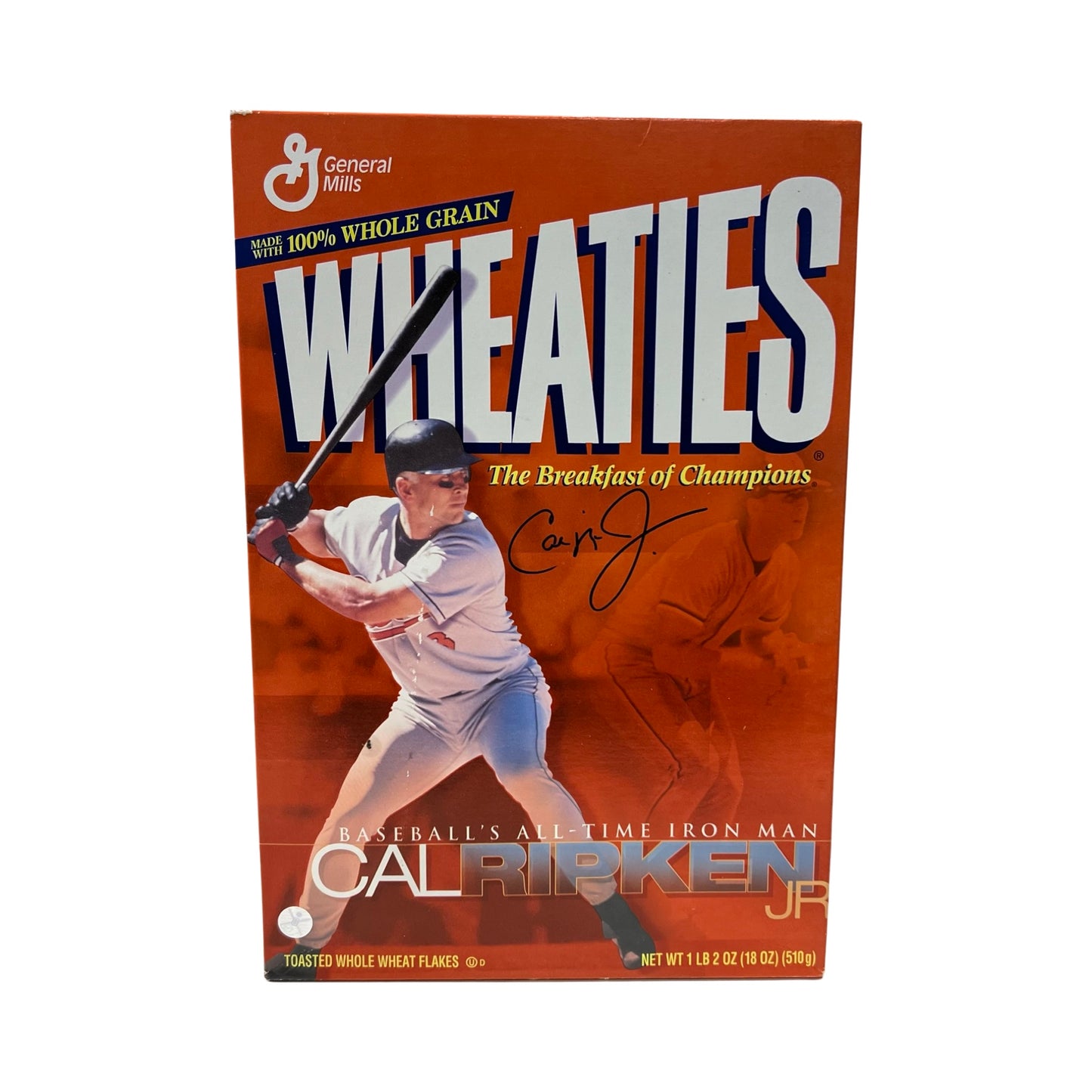 Cal Ripken Jr Autographed Baltimore Orioles Wheaties Box Cal Ripken Iron Man 8 COA