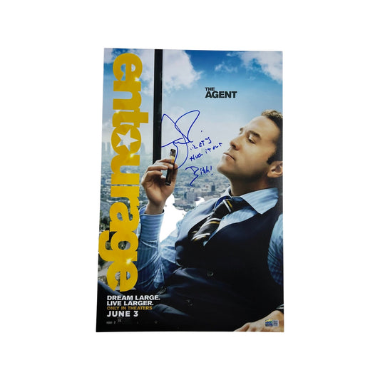 Jeremy Piven Autographed Entourage Movie Ari Gold Character Poster 11x17 Photo Let’s Hug it Out Bitch Inscription Steiner CX