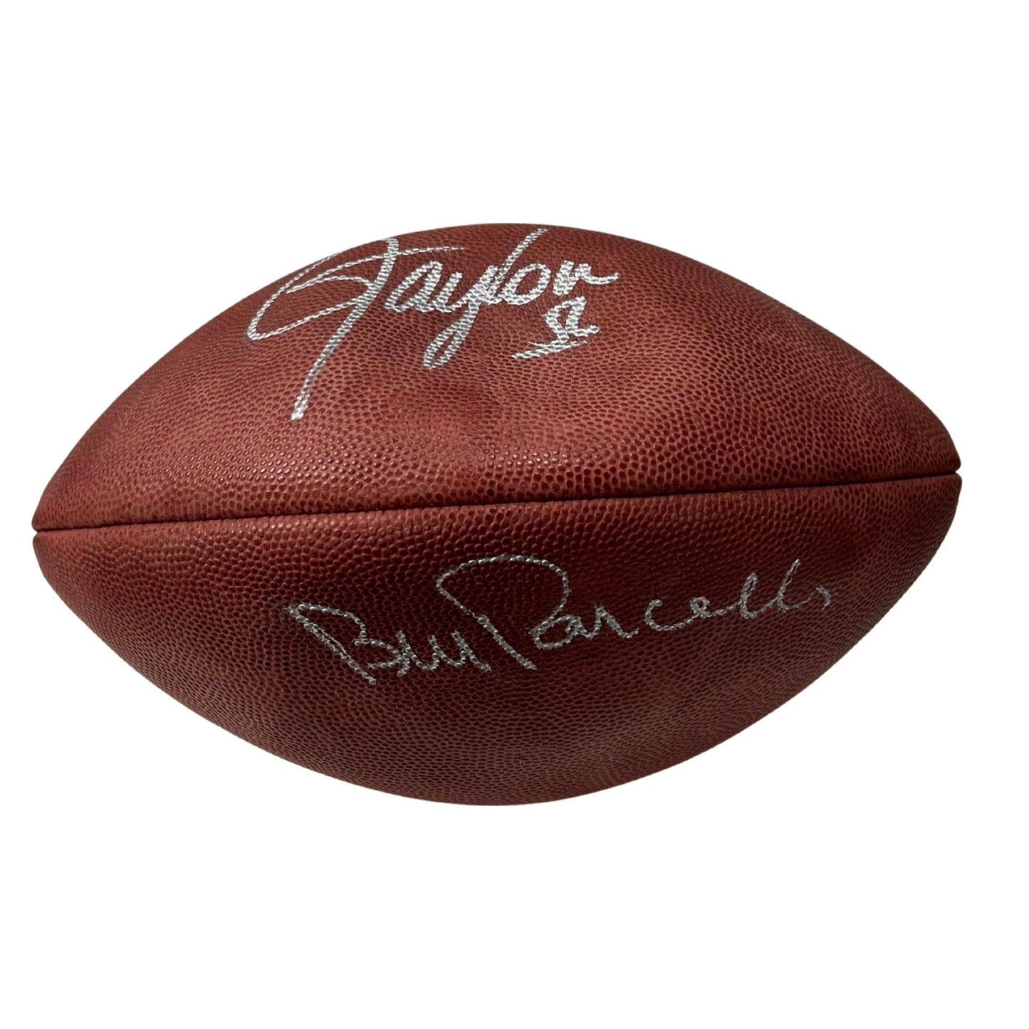 Lawrence Taylor & Bill Parcells Autographed New York Giants Super Bowl XXV Football JSA