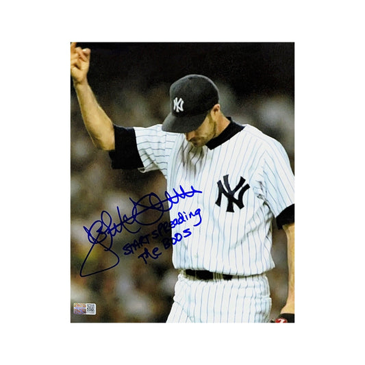 Jack McDowell Autographed New York Yankees Middle Finger 8x10 Start Spreading the Boos Inscription Steiner CX