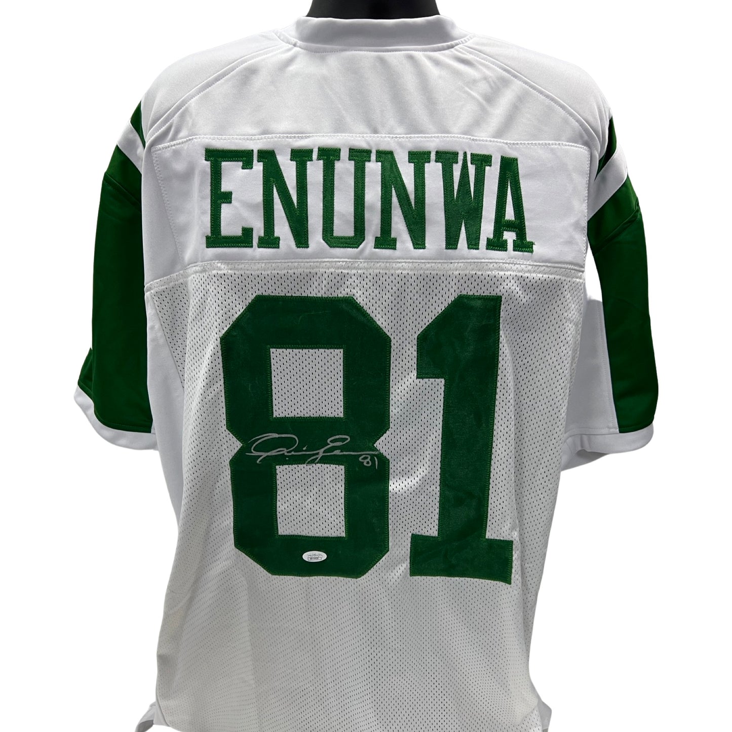 Quincy Enunwa Autographed New York Jets Old School White Jersey JSA