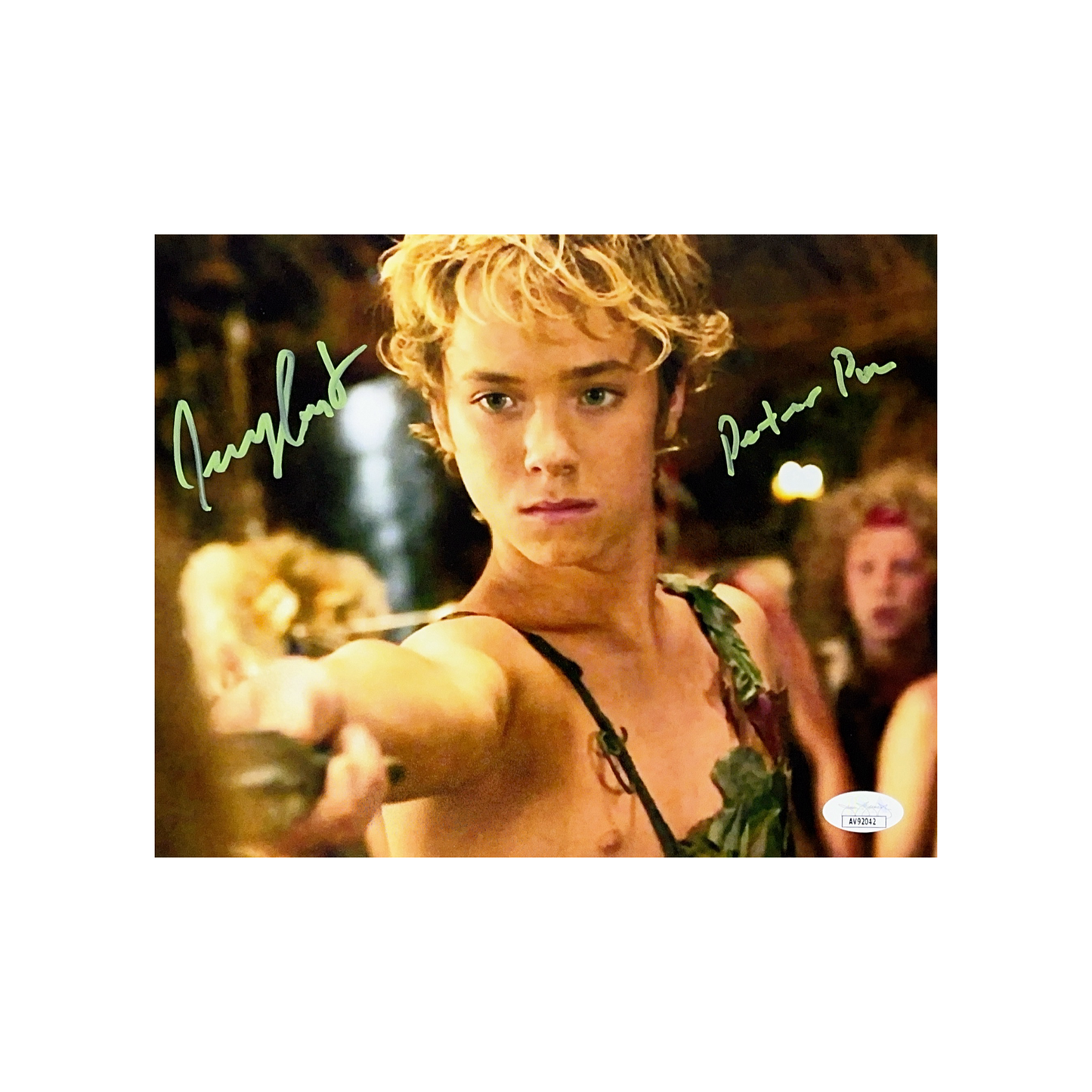 Jeremy Sumpter Autographed Peter Pan Pointing Sword 8x10 Peter Pan Inscription JSA