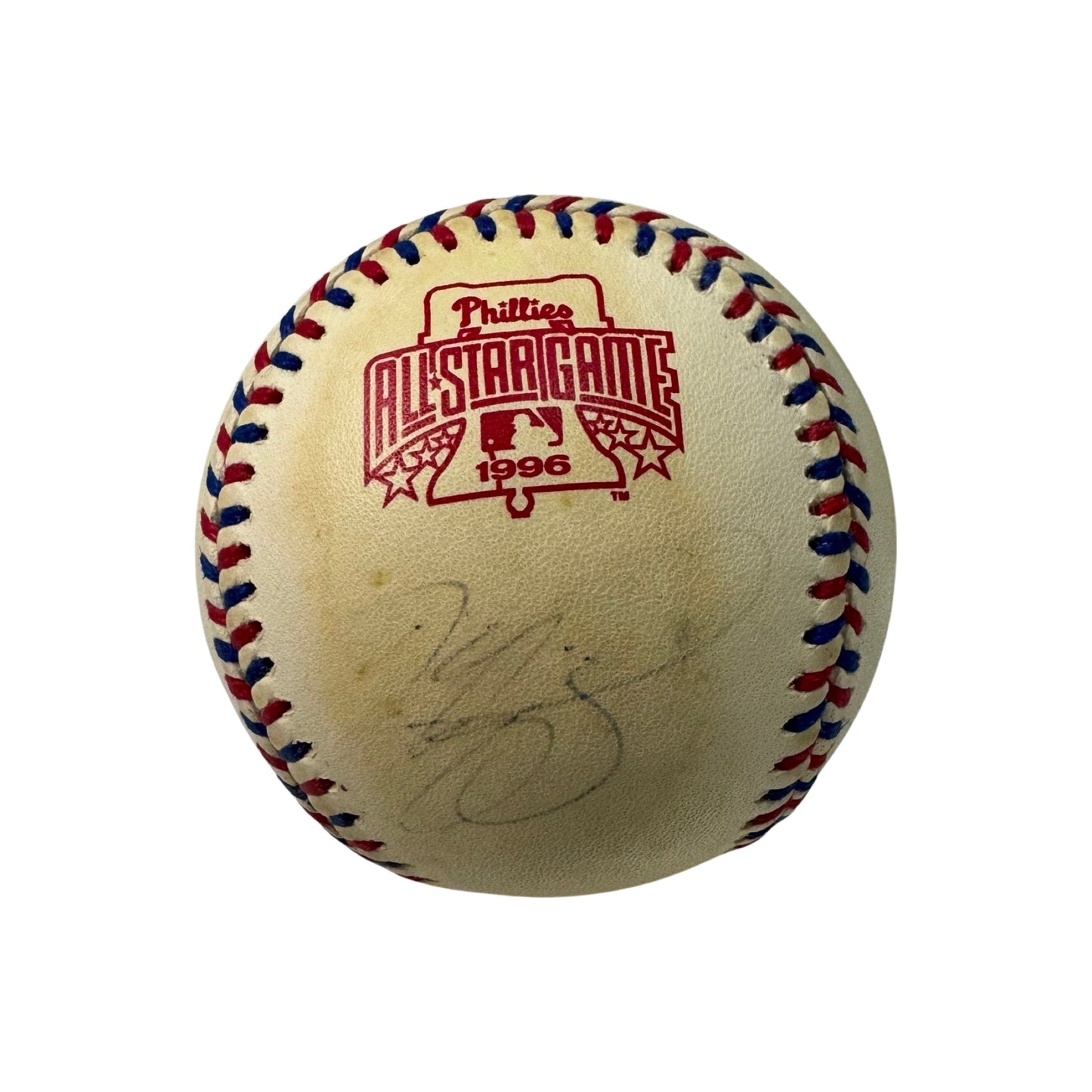 Mike Piazza Autographed Los Angeles Dodgers 1996 All Star Game Logo Baseball Steiner