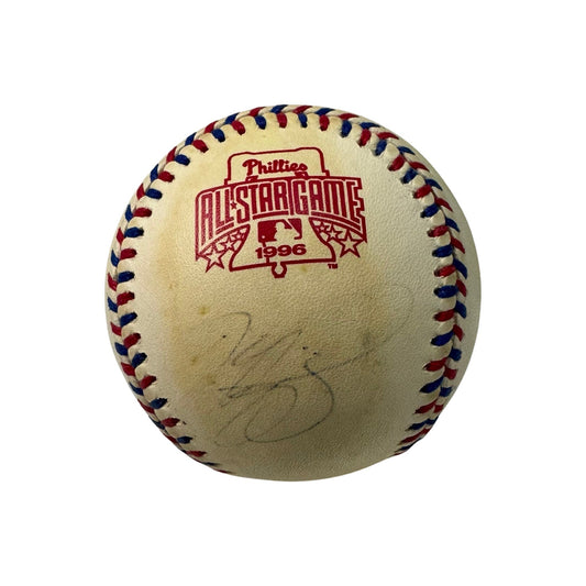 Mike Piazza Autographed Los Angeles Dodgers 1996 All Star Game Logo Baseball Steiner