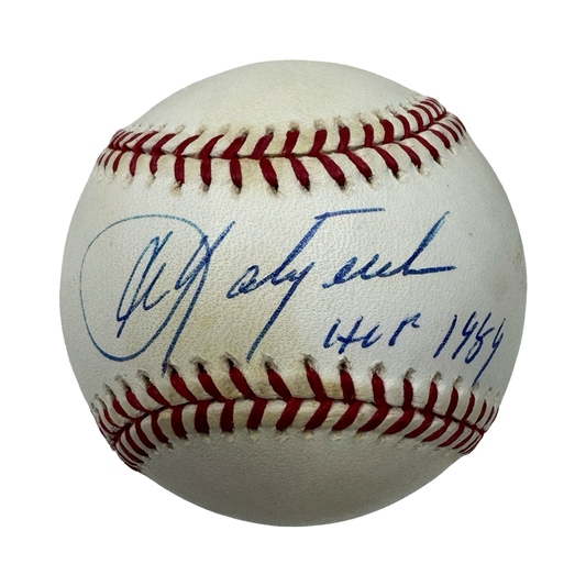 Carl Yastrzemski Autographed Boston Red Sox Official American League Baseball “HOF 1989” Inscription JSA