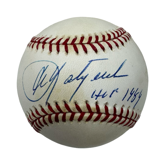 Carl Yastrzemski Autographed Boston Red Sox Official American League Baseball HOF 1989 Inscription JSA
