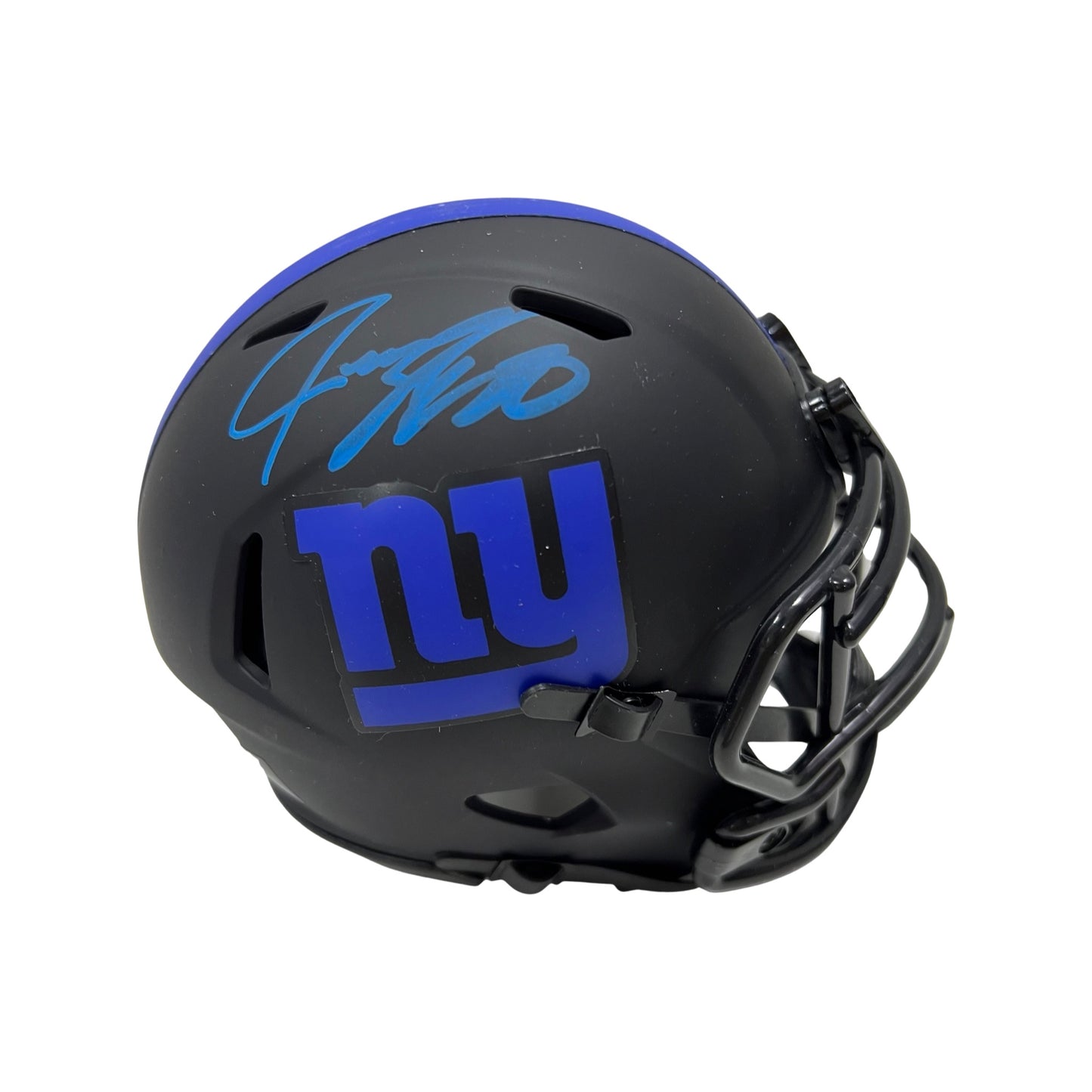 Jeremy Shockey Autographed New York Giants Eclipse Mini Helmet JSA