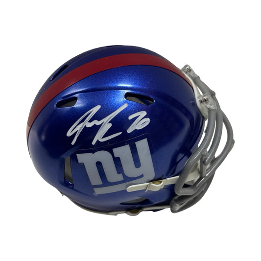 Jeremy Shockey Autographed New York Giants Speed Mini Helmet Beckett BAS