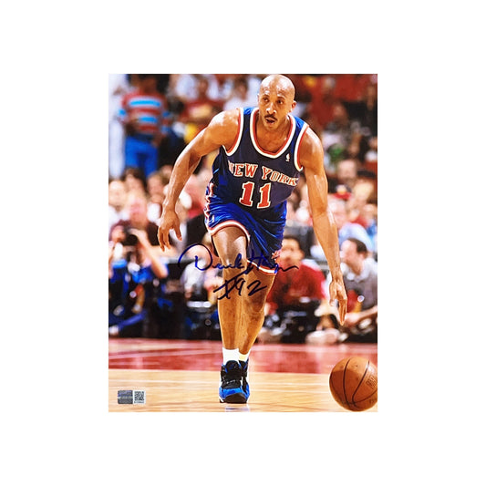 Derek Harper Autographed New York Knicks 8x10 Steiner CX