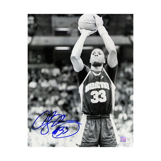 Alonzo Mourning Autographed Georgetown Hoyas Free Throw 8x10 Steiner CX