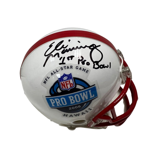 Eli Manning Autographed New York Giants 2008 Pro Bowl Mini Helmet 1st Pro Bowl Inscription Fanatics