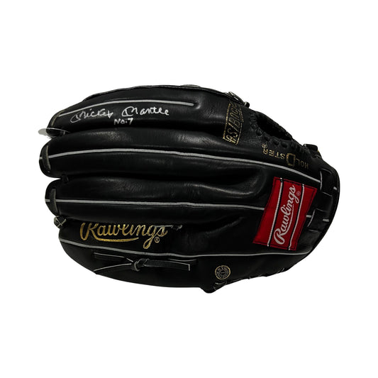 Mickey Mantle Autographed New York Yankees Rawlings Baseball Glove No 7 Inscription JSA LOA