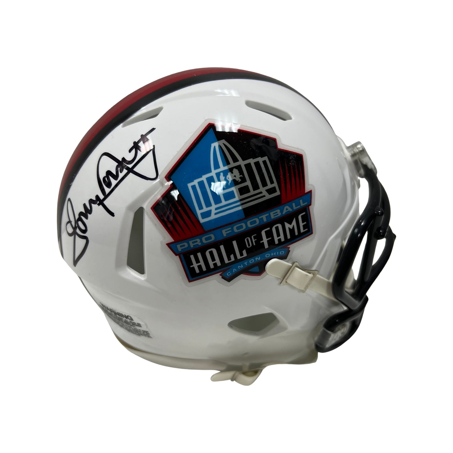 Tony Dorset Autographed NFL Hall of Fame Mini Helmet Tristar
