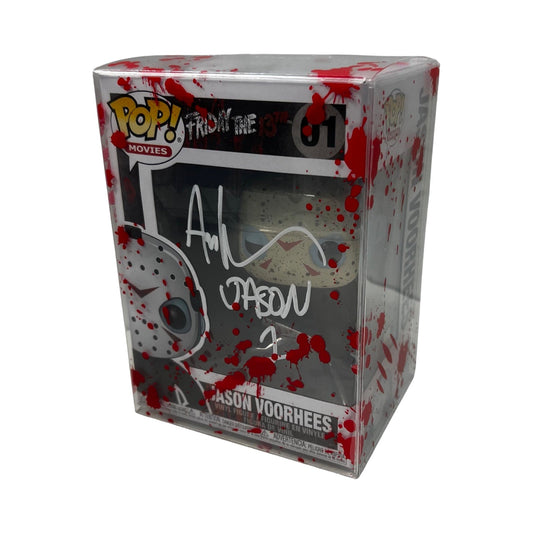 Ari Lehman Autographed Jason Voorhees Friday the 13th Funko Pop #01 Jason 1 Inscription White Ink Steiner CX