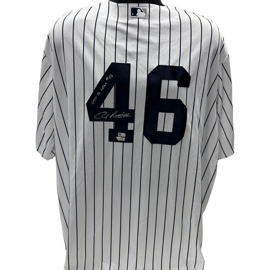 Andy Pettitte Autographed New York Yankees Majestic Pinstripe Jersey Last to Wear #46 Inscription Fanatics/MLB