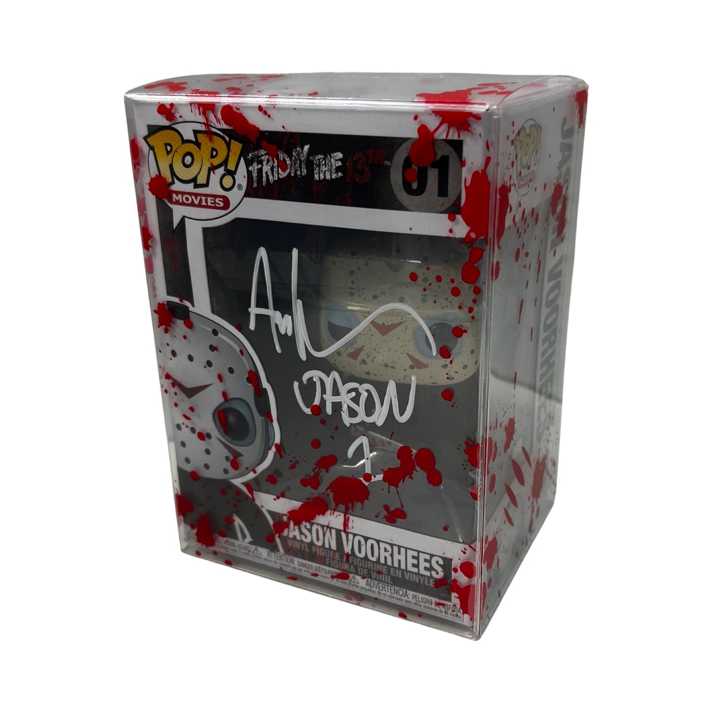 Ari Lehman Autographed Jason Voorhees Friday the 13th Funko Pop #01 “Jason 1” Inscription White Ink Steiner CX