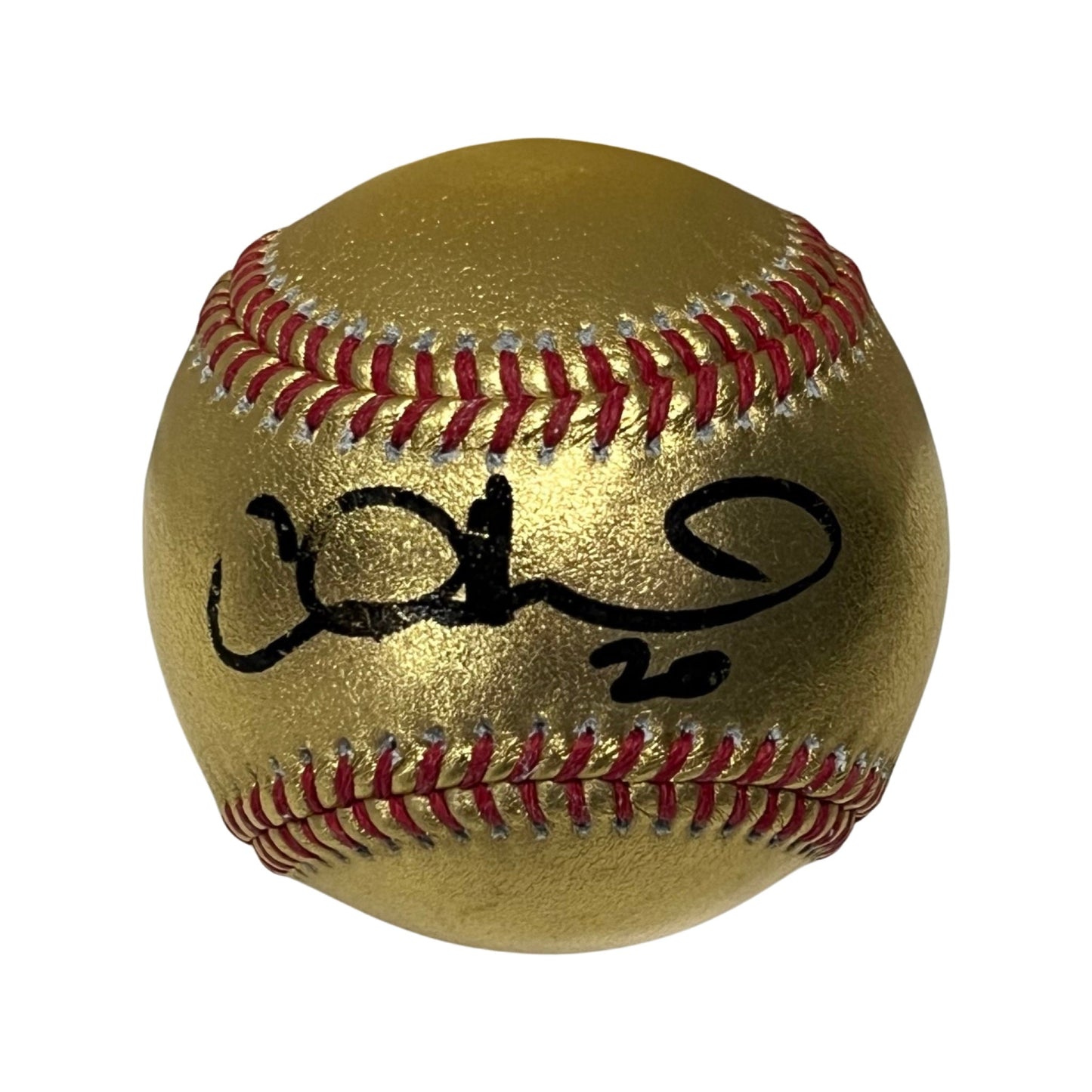 Allan Houston Autographed Gold OMLB Steiner CX