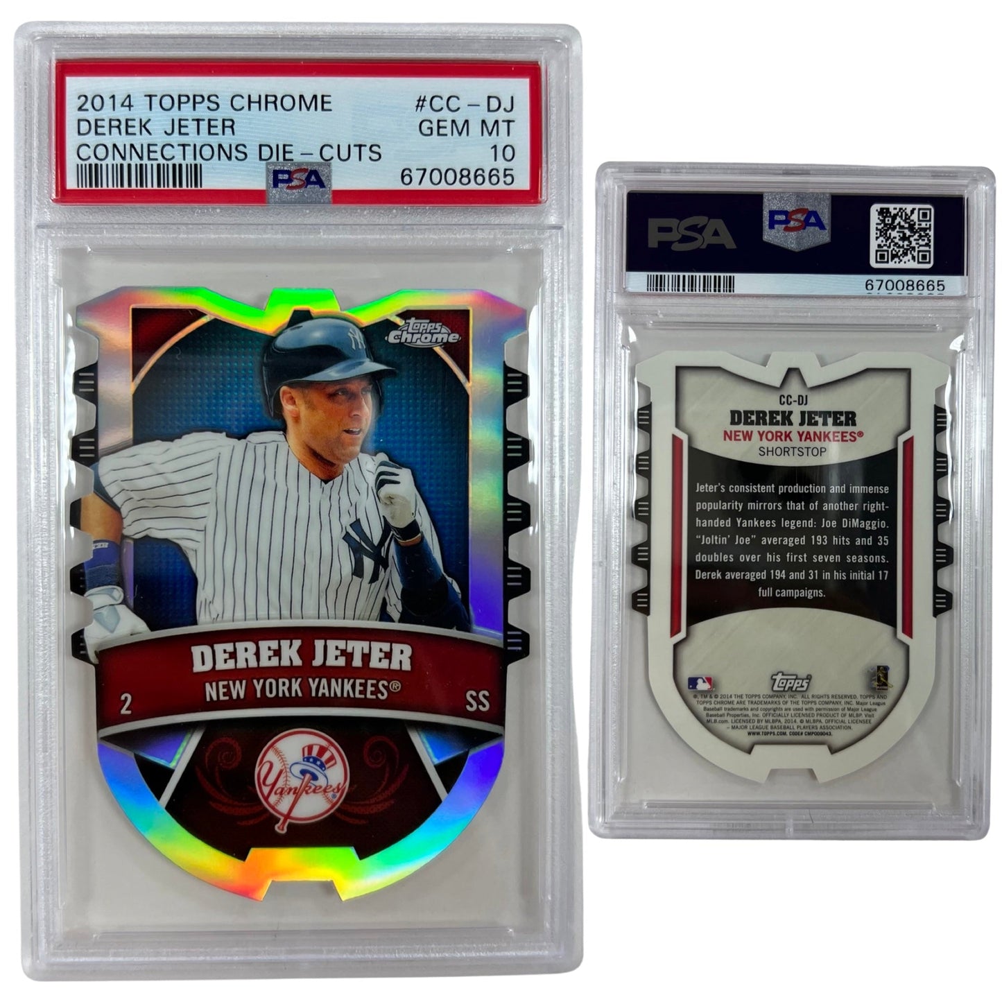 2014 Derek Jeter Topps Chrome Connections Die-Cut #CC-DJ GEM MT 10