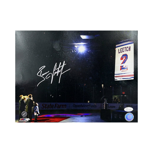 Brian Leetch Autographed New York Rangers Retirement 11x14 JSA