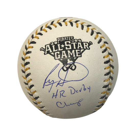 Ryan Howard Autographed Philadelphia Phillies 2006 All Star Game Logo Baseball HR Derby Champ Inscription Steiner CX