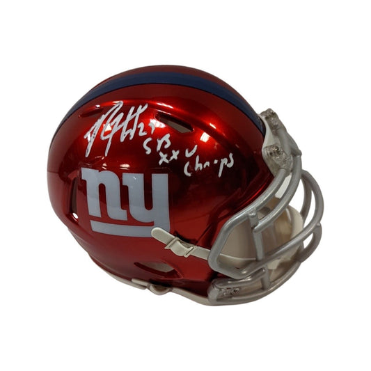 Rodney Hampton Autographed New York Giants Flash Mini Helmet SB XXV Champs Inscription Steiner CX