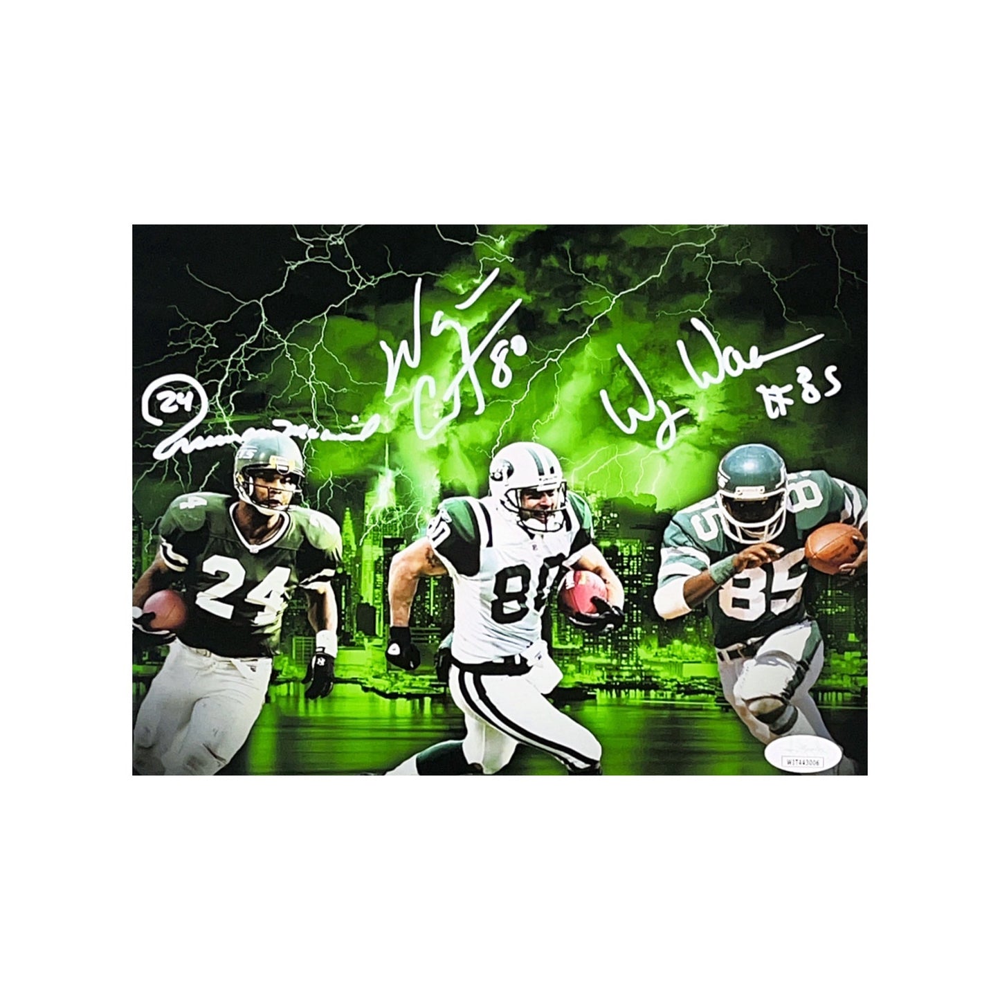Wayne Chrebet, Wesley Walker & Freeman McNeil Autographed New York Jets Edit 8x10 JSA