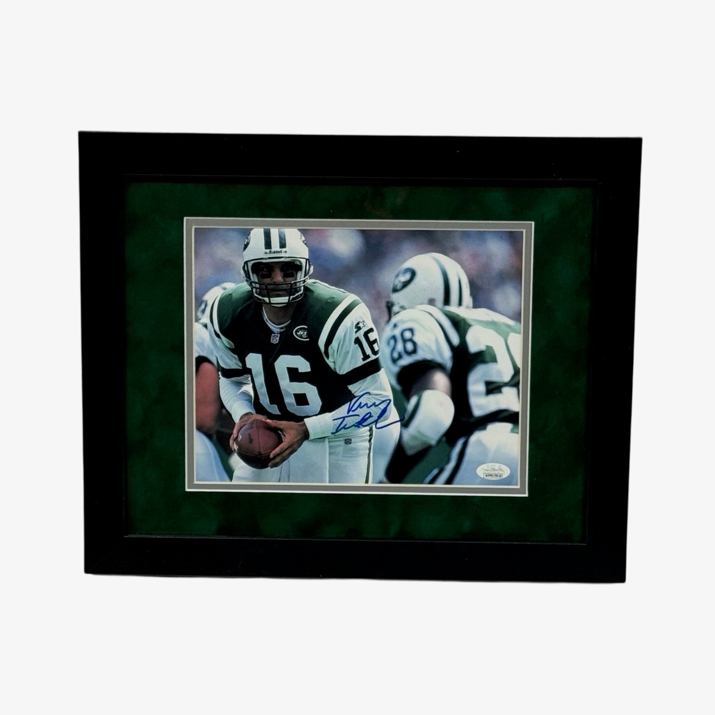 Vinny Testaverde Autographed New York Jets 8x10 JSA - Framed