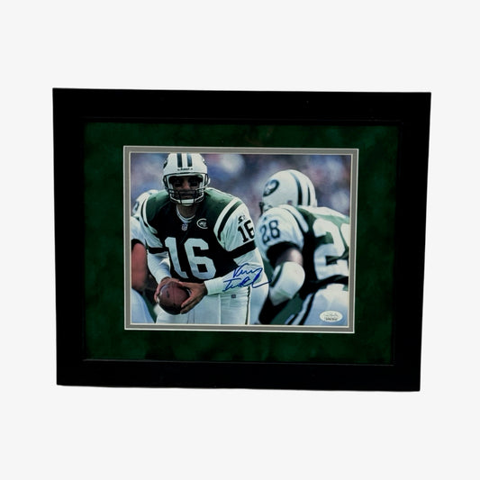 Vinny Testaverde Autographed New York Jets 8x10 JSA - Framed