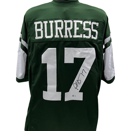 Plaxico Burress Autographed New York Jets Green Jersey Steiner CX