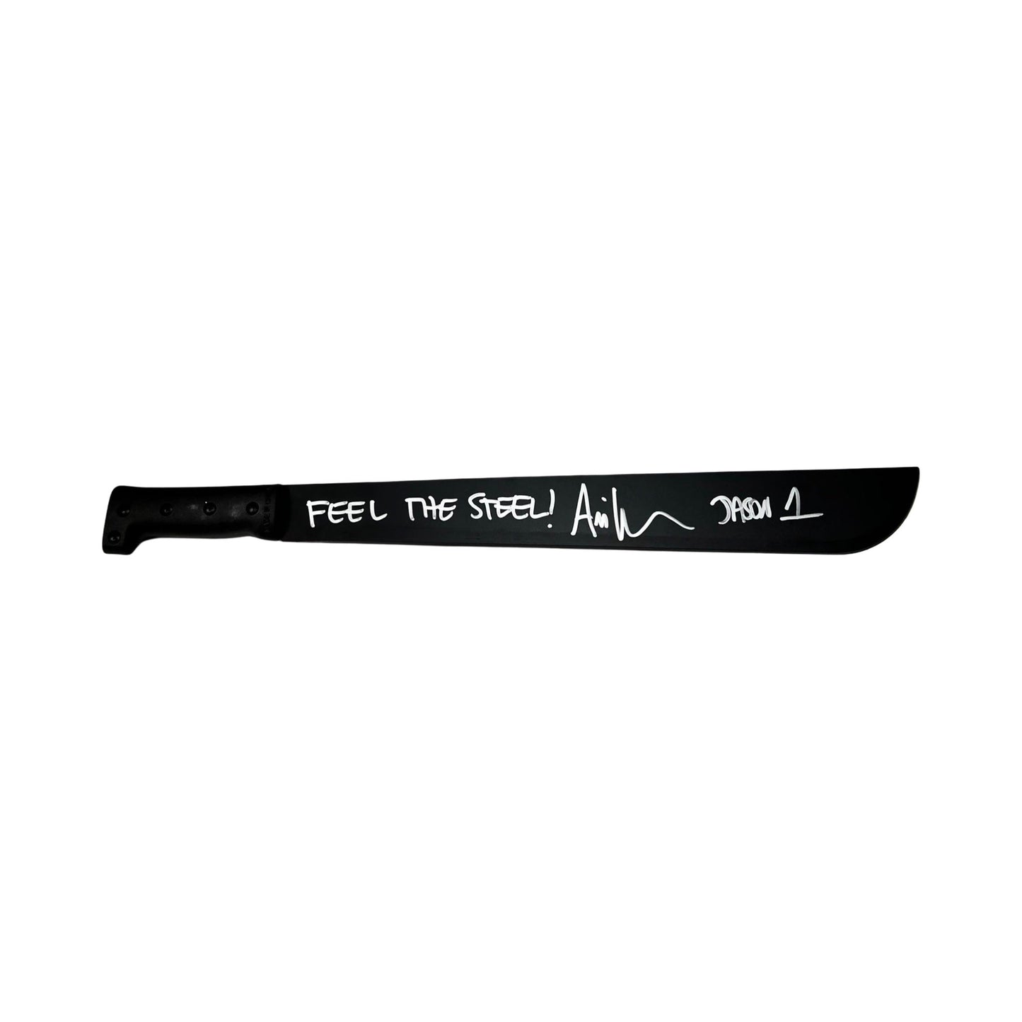 Ari Lehman Autographed Jason Voorhees Friday the 13th Machete Feel The Steel!, Jason 1 Inscriptions Steiner CX