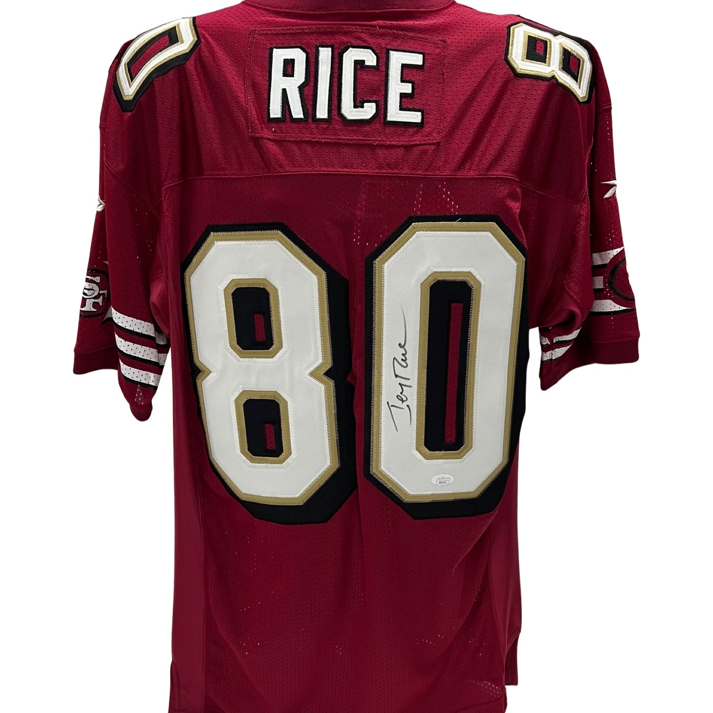 Jerry Rice Autographed San Francisco 49’ers Reebok Authentic Pro Cut Jersey JSA