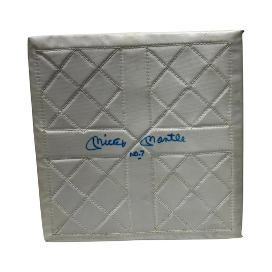 Mickey Mantle Autographed New York Yankees Base No 7 Inscription JSA LOA