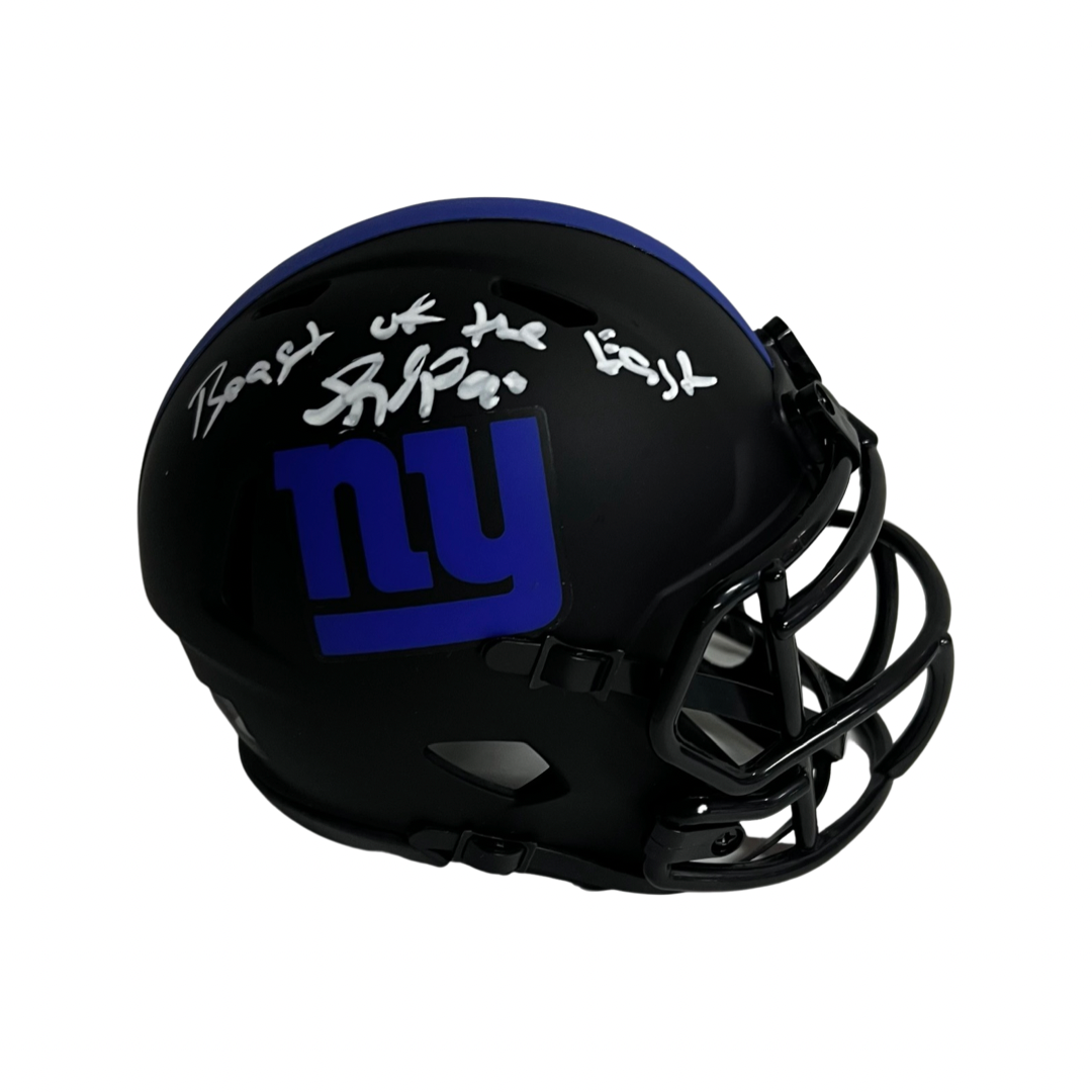 Jason Pierre-Paul Autographed New York Giants Eclipse Mini Helmet "Beast of the East" Inscription Steiner CX