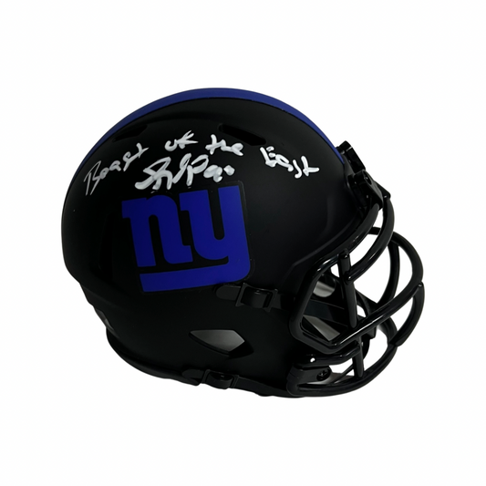 Jason Pierre-Paul Autographed New York Giants Eclipse Mini Helmet "Beast of the East" Inscription Steiner CX