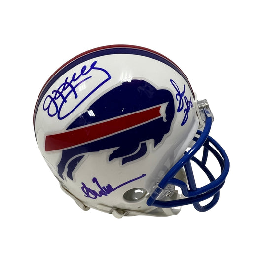 Jim Kelly, Thurman Thomas & Andre Reed Autographed Buffalo Bills Proline Mini Helmet JSA